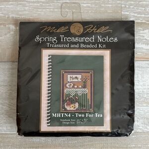 Mill Hill Spring Treasured Notes Two for Tea Treasured and Beaded Kit MHTN4